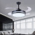 Invisible Fan Lamp Integrated LED Lighting Invisible Ceiling Fan Lights Living Room Chandelier Modern Simple Black Dining Chandelier