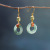 Human Silver Source Factory Earrings Wholesale Fashion S925 Gold-Plated Silver Enamel Women's Jade Earrings
