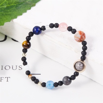 Wish New Universe Galaxy Solar System Eight Planets Bracelet Guard XINGX Natural Stone Beaded Bracelet