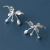 One of the Original Flower and Bird Book Sterling Silver S925 Beautiful Fresh Ancient Style Flowers and Plants Ear Clip