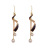 and Fashionable Creative Simple Dripping Oil Spiral Pearl Tassel Ear Hook Personality All-Match Slimming Earrings