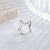 Design Personality Summer Stud Earrings for Women Elegant Japanese Style Sweet Girl Cute Hollow Cat Ear Clip