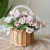 Flower Girl Flower Basket Wedding Hand-Held Decoration Living Room Flower Arrangement Flower Floral Material Packaging Basket Rattan Woven Handmade