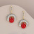 Dao Ma Dan Face Earrings Women's New Year Red Retro Temperamental Earrings Special-Interest Design 2021 New Earrings