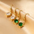 New Simple Titanium Steel 18K Gold Jeweled Earrings Earrings Stainless Steel Non-Fading Zircon Ear Hook Ear Rings