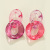 Simple Design Acrylic Personality Glossy Jelly Color Chain Earrings Retro Trendy Autumn/Winter Earrings Women