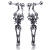 Bone Earrings European and American Fashion Titanium Steel Stud Earrings Stainless Steel Skull Trendy Men's Earrings