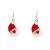 American Christmas Painting Ornament Fashion Alloy Painting Oil Christmas Hat Snowman Necklace Earrings Two-Piece Set