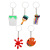 Cross-Border Art Keychain Cute Cartoon Brush Children's PVC Key Ring Car Pendant Accessories Small Gift Wholesale