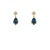 without Piercing Korean Elegant Earrings Minimalistic Water Drops Sapphire Stud Earrings Vintage Earrings for Women