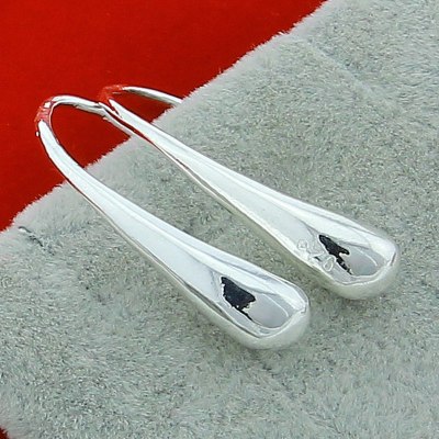 Accessories Wholesale Plated 925 Pure Silver Ear Hook Women's Korean New Water Drop Ear Hooks Factory in Stock Batch