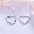 Silver Ear Clip Korean Style Fresh Heart Shaped Ear Ring Cute Earrings Ins Short Temperamental Earrings for Women