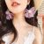 Elegant 2020 New Mesh Fairy Flower Crystal Earrings Korean Simple Personality Lace Temperament Ear Hook Women