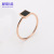 Hot Retro Geometric Square Titanium Steel Ring for Women Rose Gold Panther Stainless Steel Index Finger Ring