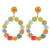 and American Bohemian Geometric round Handmade Flower Bead Earrings Ins Creative Personality Woven Eardrop Jewelry