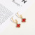 S925 Imitation Silver Clover Ear Hook Earrings Eardrops Female SATINE Earrings High-Profile Figure All-Matching Female