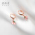 Love Lodge S925 Silver Fresh Mori Pink Cherry Sweet Fruit Ear Clip Female Temperament Korean Style Eardrops G7503