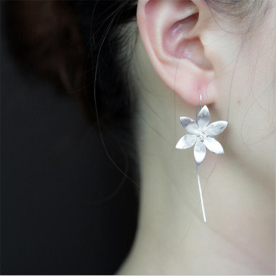 Earrings Wholesale Ethnic Style Fashion Lotus Handmade Dignified Flowers Ear Hook Earrings Stud Earrings for Women