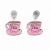 Creative New Acrylic Cute Ins Style Pink Tea Cup Coffee Cup Coffee Cup Coffee Tea Ear Studs Earrings