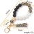 Amazon New Pu Tassel Anti-Lost Key Ring Edible Silicon Beads Bracelet Wooden Bead Bracelet Keychain Bracelet
