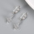 Sterling Silver Stud Earrings Ins Style Octagonal XINGX Ear Clip All-Match Earrings Frosty Style Stud Earrings Women