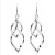 Women's Vintage Leaves Fashion Sterling Silver Earrings Long Tassel Double Twist Earrings Flower Earrings Anti-Allergy