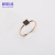 Hot Retro Geometric Square Titanium Steel Ring for Women Rose Gold Panther Stainless Steel Index Finger Ring