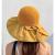 Black Rubber Sun Protection Hat Female Summer Hollow Breathable Sun-Proof Straw Hat UV Big Brim Cover Face Bow Fisherman Hat