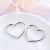 Silver Ear Clip Korean Style Fresh Heart Shaped Ear Ring Cute Earrings Ins Short Temperamental Earrings for Women