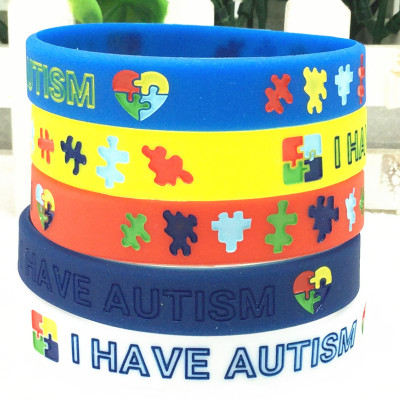 I Have Autism Awareness Bracelet Self-Closing Bracelet Silicone Bracelet Wristband Medical