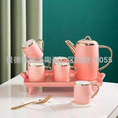 Ceramic Cup Teacup Water Cup Coffee Cup Mug Tray Kettle Teapot Coffee Pot Factory Direct Sales Spot