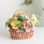 Rattan Hand-Held Flower Basket Floral Packaging Flower Shop Gift Basket Packaging Woven Hollowed Basket