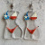 Cross-Border American Gay Earrings Independence Day Fun Flag Sunflower Texas Print Women's Body Earrings