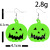 Leather Earrings Pumpkin Skull Fluorescent Green Luminous Earrings Best Seller in Europe and America Halloween Ornaments