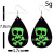 Leather Earrings Pumpkin Skull Fluorescent Green Luminous Earrings Best Seller in Europe and America Halloween Ornaments