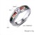 Colorful Accessories Female Inlaid Zircon Titanium Steel Color Ring Fashion Rainbow Ring Rings Ornament PR-008