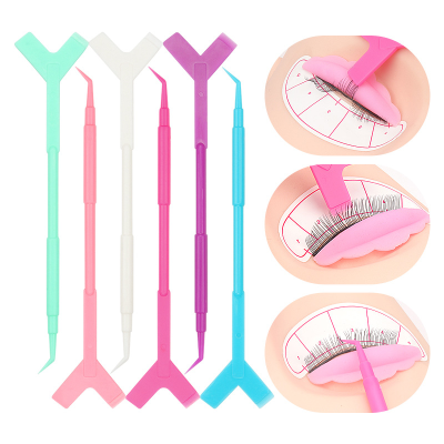 Grafting False Eyelash Tools Hot Eyelash Three-in-One Pick-up Stick Long Y-Type Brush for Doll Ironing