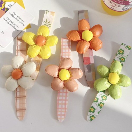 girls‘ hair accessories velcro headband korean style headband hair band baby flower hairpin bangs organize fantastic