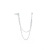 Cat Ning Ins Design Double-Layer Earrings Ear Clip Chain Small Square Tassel Earrings One-Piece Long Women's Earrings