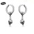 Baosalina Titanium Steel Fashion Ornament Hip Hop Cool N Ear Ring Men's Stainless Steel Earrings