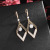 Micro Inlaid Zircon 2022 New Graceful and Fashionable Ear Hook Autumn Winter Retro Earrings Hollow out Rhombus Earrings