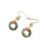 Human Silver Source Factory Earrings Wholesale Fashion S925 Gold-Plated Silver Enamel Women's Jade Earrings