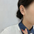 Maoning Ins Cool Style Non-Pierced Ear Bone Clip Simple Graceful and Fashionable Ha round Pearl Cross Ear Clip for Women