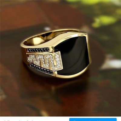 He Cheng Exclusive for Cross-Border European Hip Hop Ring Full Diamond Ring Wish New Factory Direct Sales