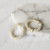 Ins Style Graceful Geometric C- Shaped Handmade String Pearl Earrings Circle Niche High Sense Hipster Ear Studs Ear Ring