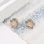 Small Blue Flowers Pearl Earrings Elegant Ear Clip Sweet Elegant No Ear Piercing Required Soft Cushion Clip for Women