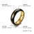 Cross-Border Sold Jewelry Supply Bracelet 6mm Tungsten Steel Black Room Gold Ring Men's Ring Jewelry Wholesale TCR-060