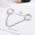 Ear Clip Earrings Women's Japanese and Korean Stylish Graceful Simple Frosty Style Stud Earrings Ear Chain Earrings