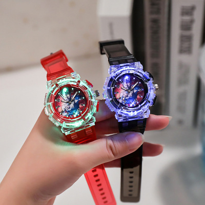 LED Luminous Ultraman Watch Children 'S Watch Luminous Cartoon Primary School Student Watch Electronic Sports Watch Men 'S Watch