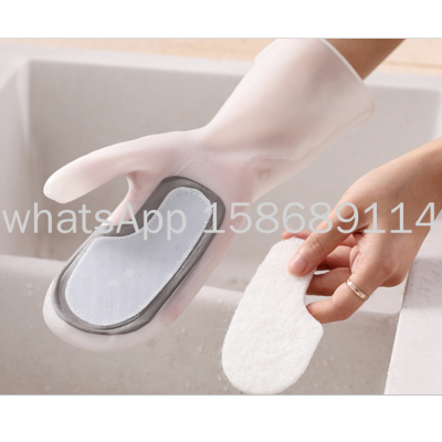 Multifunctional Silicon Carbide Dishwashing Gloves Antifouling Waterproof Dishcloth Kitchen Rag Scouring Pad Gloves Set